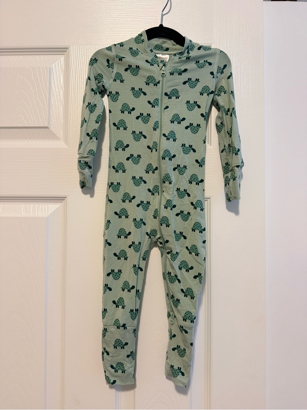 Hanna Andersson Green Turtle Zip One-Piece